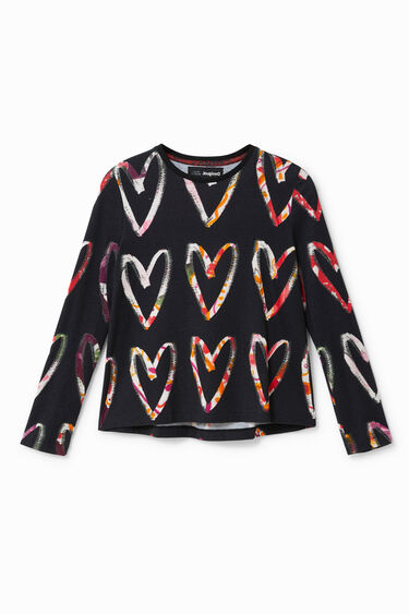 button up shirt with hearts