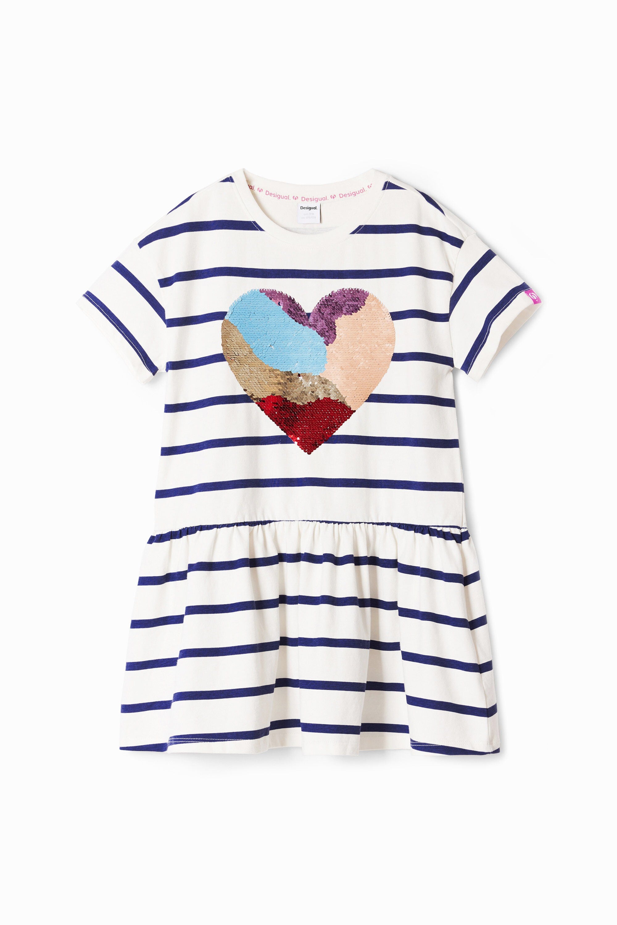 Vestido rayas corazón - BLUE - 13/14