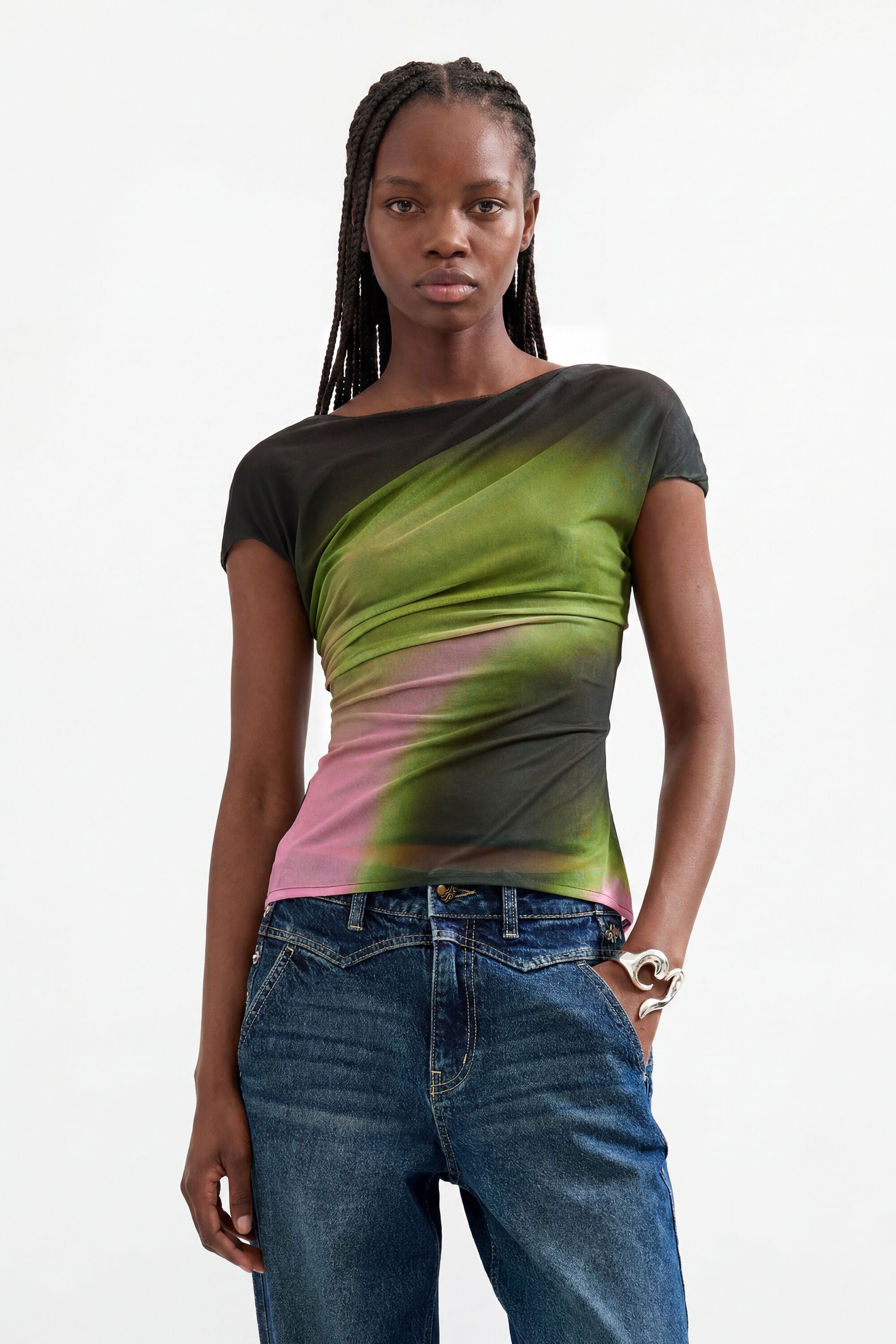 Desigual , Sleeveless Tops, Female, Green, Xl, Cracovia Tank Top - Image 3