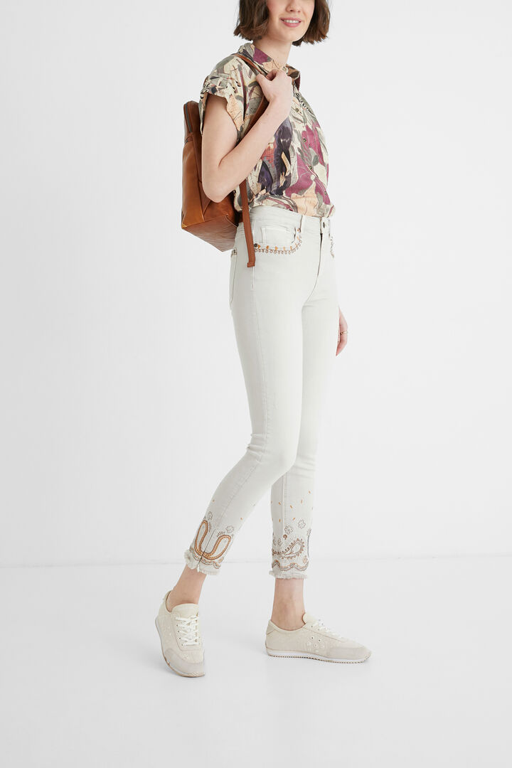 Skinny cropped jeans | Desigual