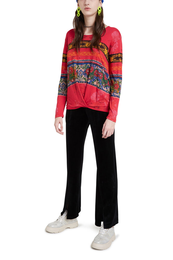 T-shirt frises fleurs | Desigual