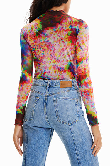 Virágos tüll body | Desigual