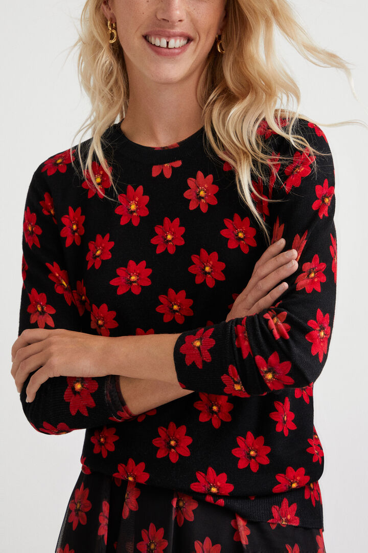 Knit jumper flowers | Desigual
