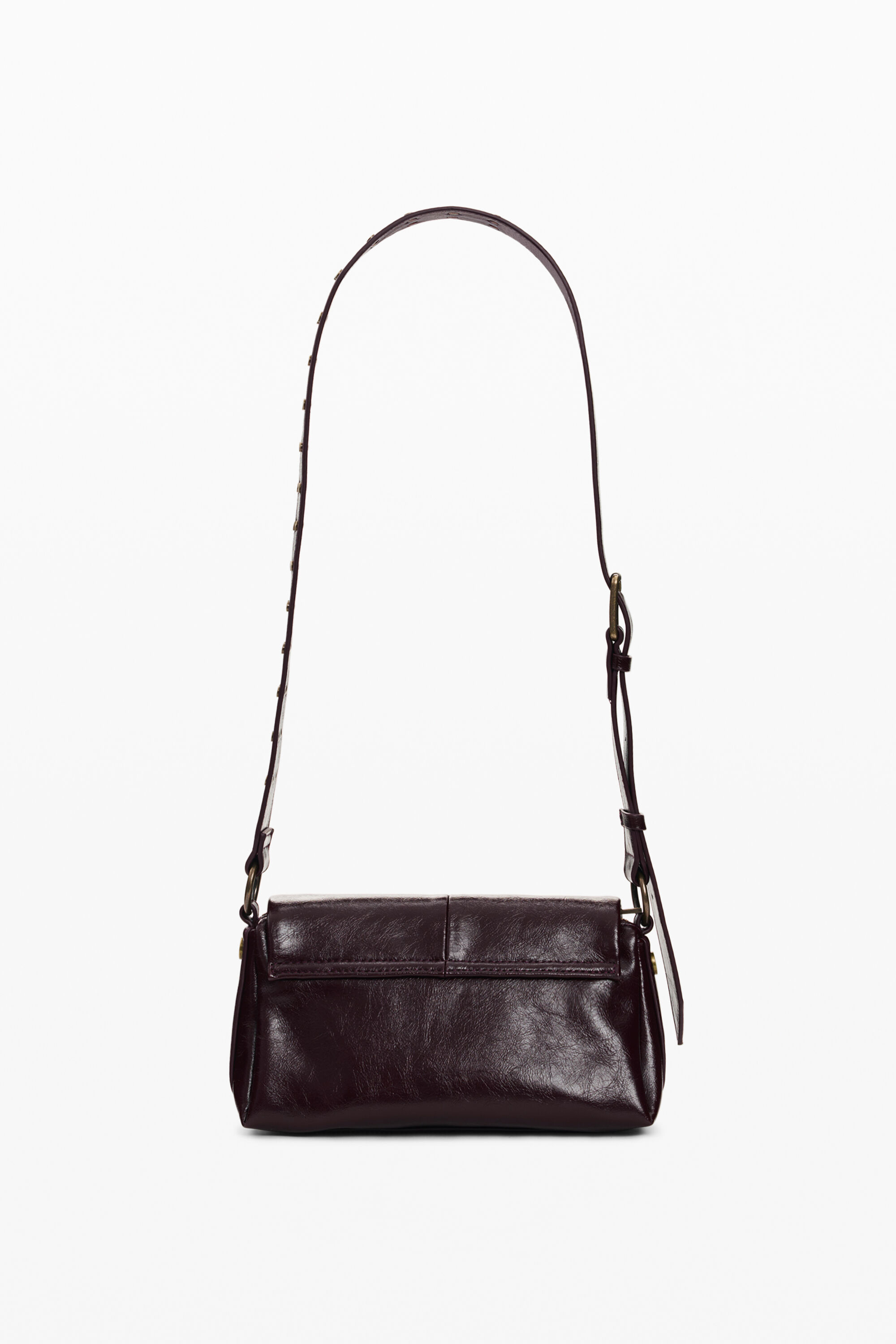 Small shiny crossbody bag brown women's accessories I Desigual.com