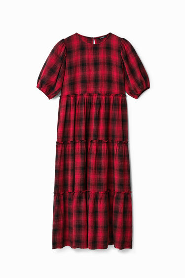 Vestido midi xadrez | Desigual