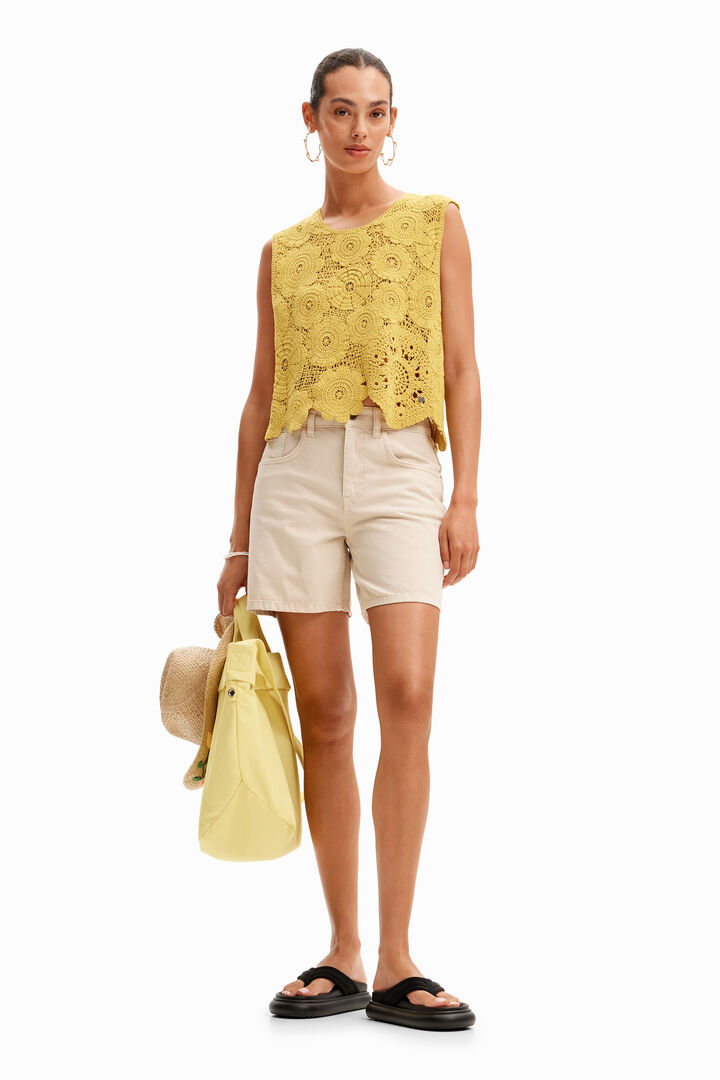 Floral crochet T-shirt | Desigual