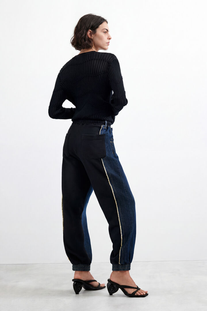 Pantalone jogger in denim