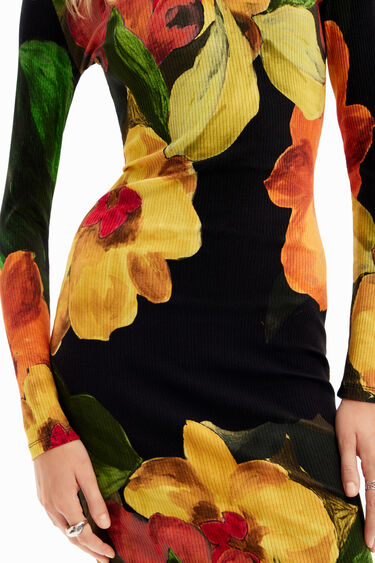 Vestit midi slim flors | Desigual