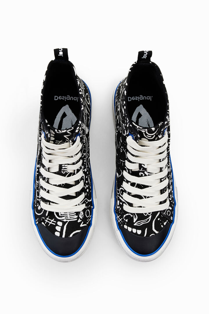 Sneaker altas plataforma dibujos | Desigual