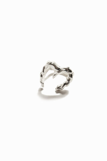 Anillo letra M baño oro Zalio | Desigual