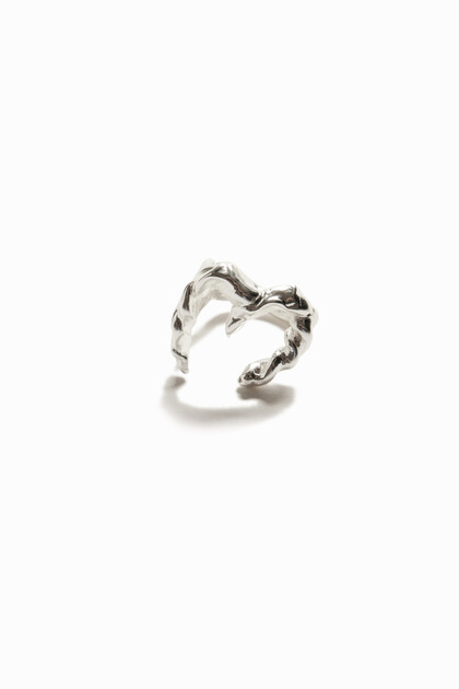 Zalio silver plated letter M ring
