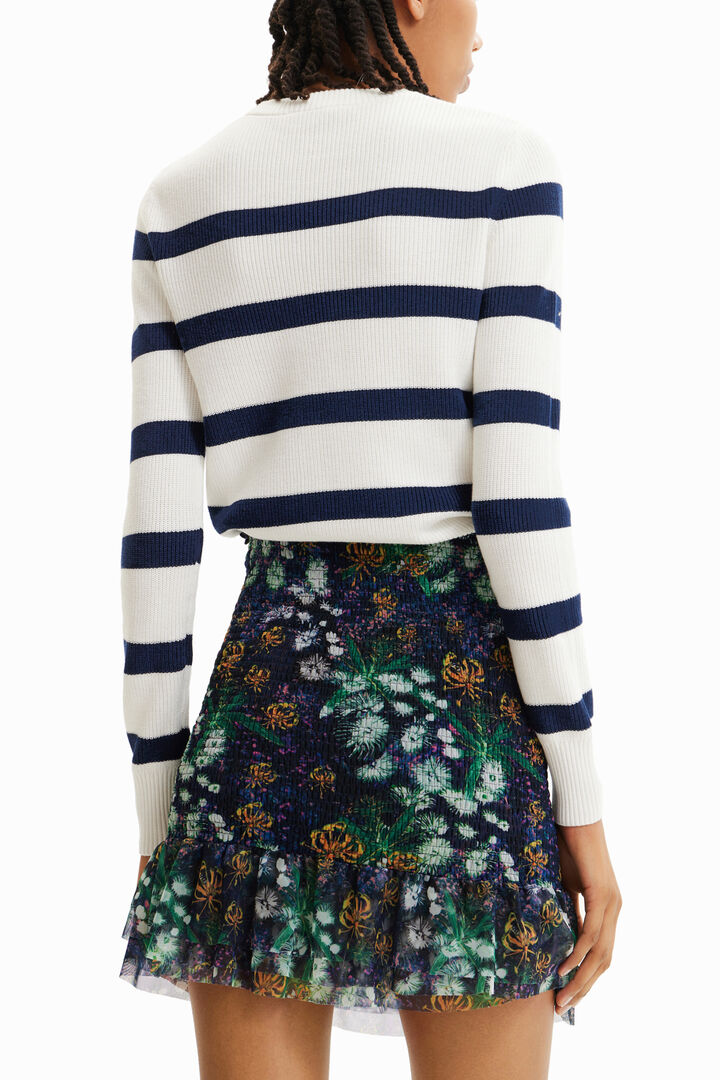Striped flower pullover | Desigual