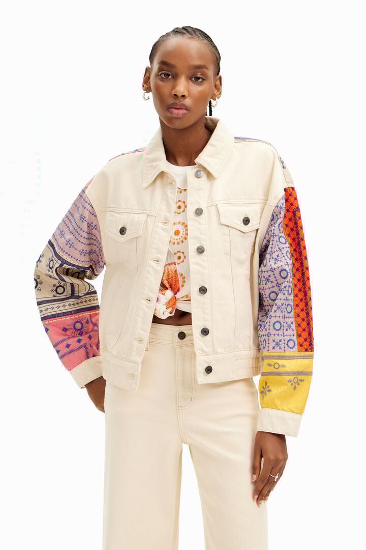 Giacca corta denim ricamato | Desigual