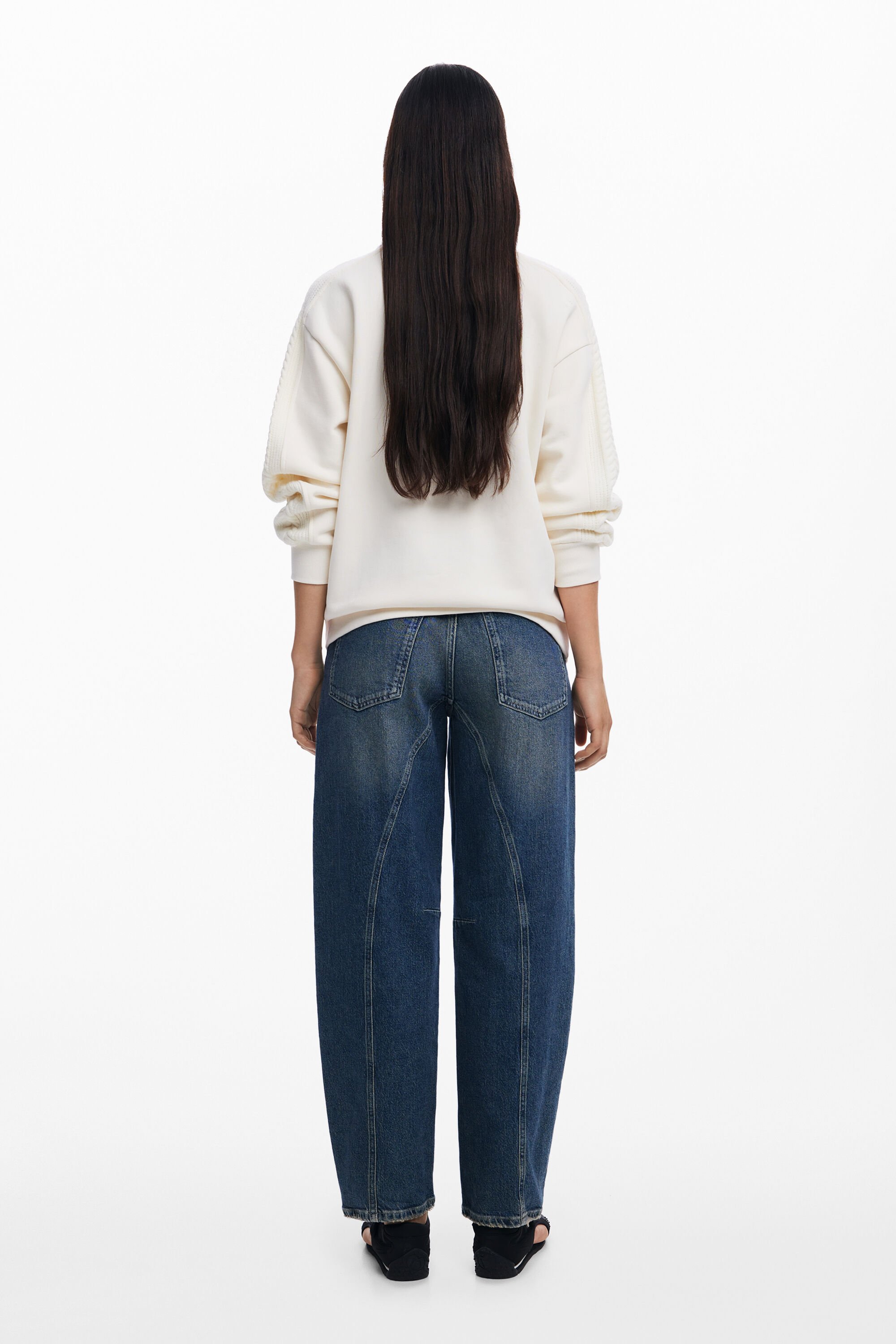 Desigual Floral Sweatshirt In White