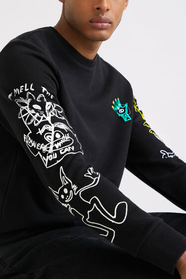 Sweater mit arty Print am Rücken | Desigual