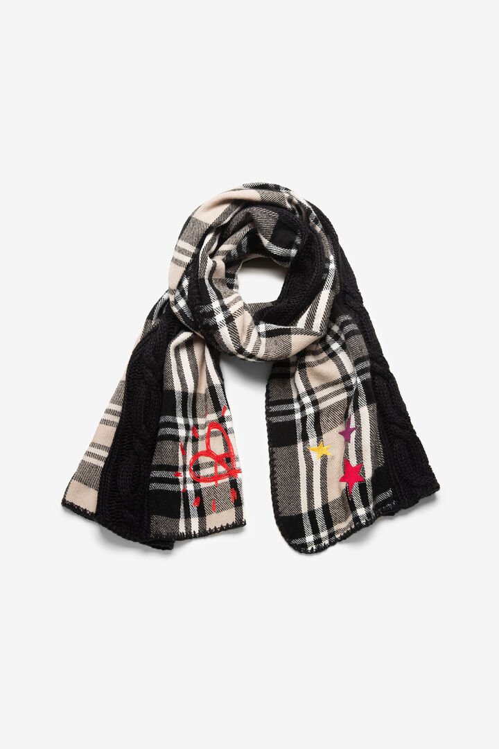 Tartan tricot scarf | Desigual