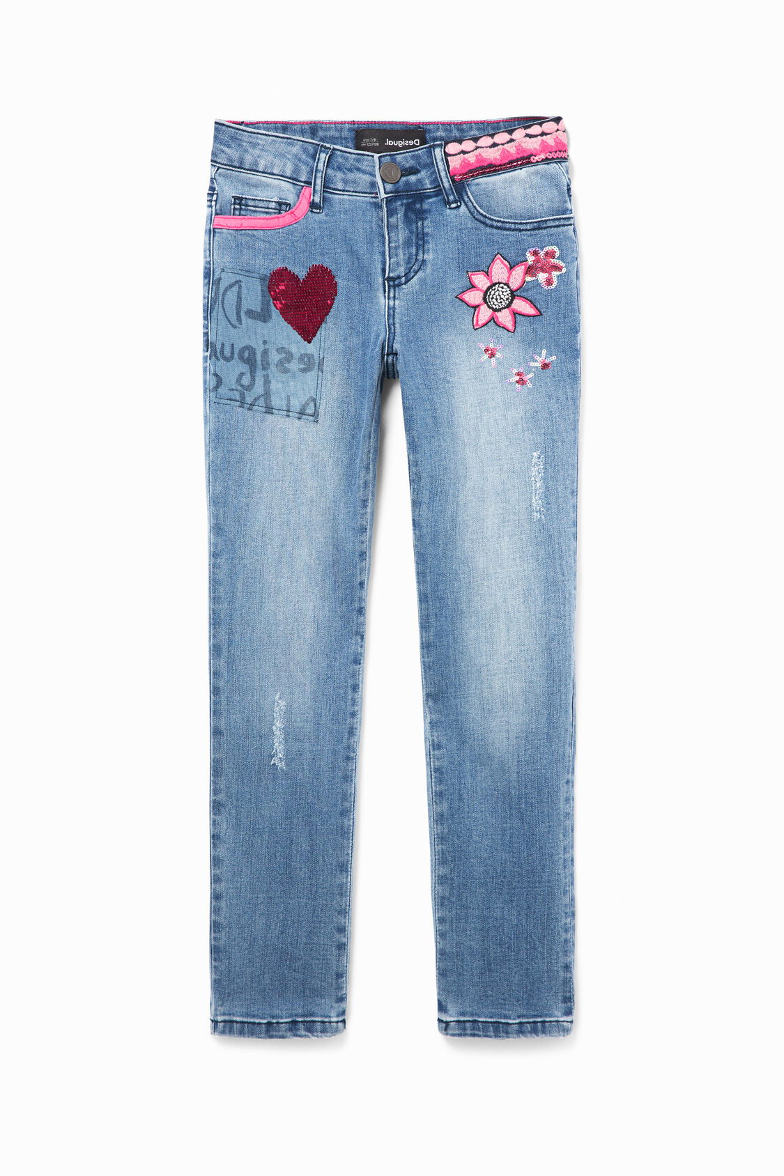 Slim Jeans Sequins Desigual Com