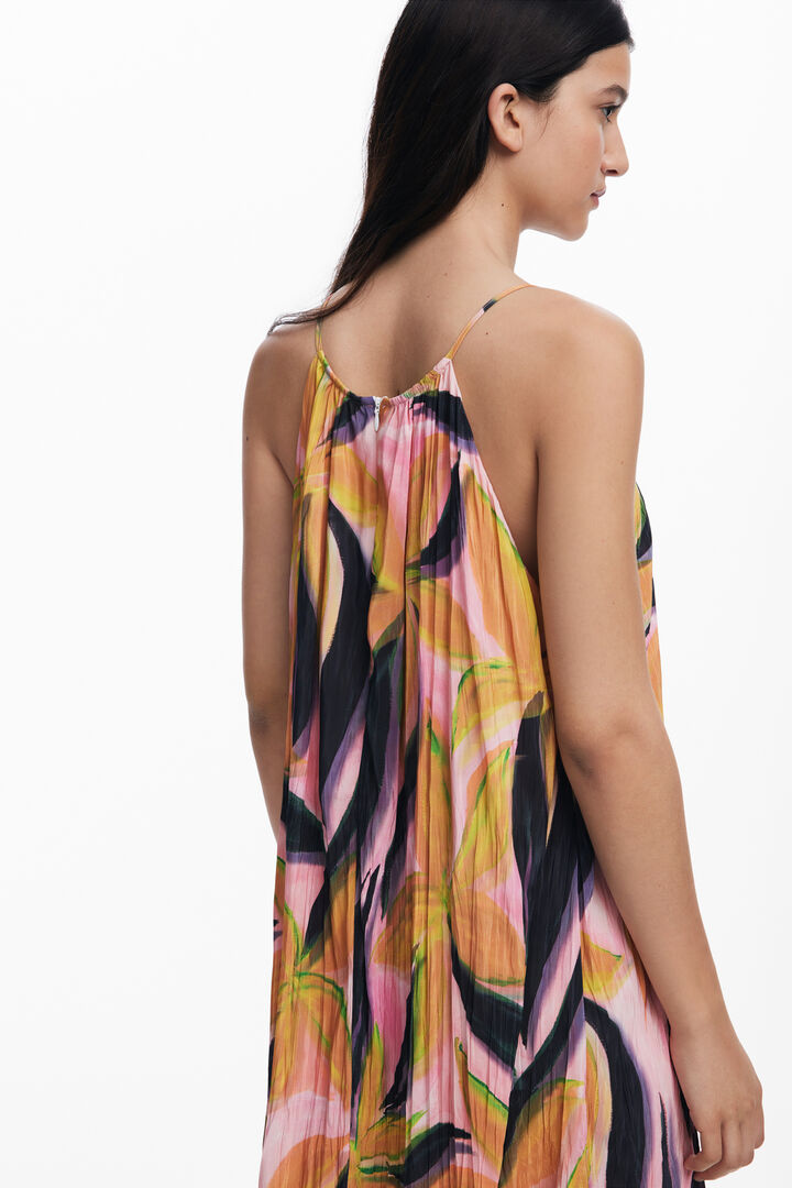 Crinkled effect midi dress | Desigual