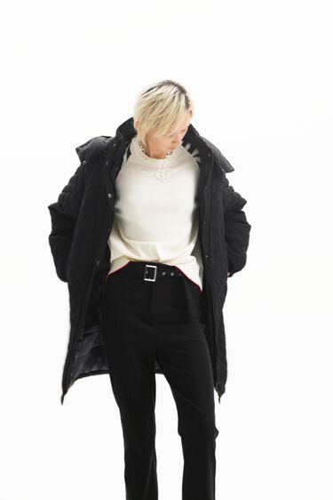 Puff-sleeve quilted coat | Desigual