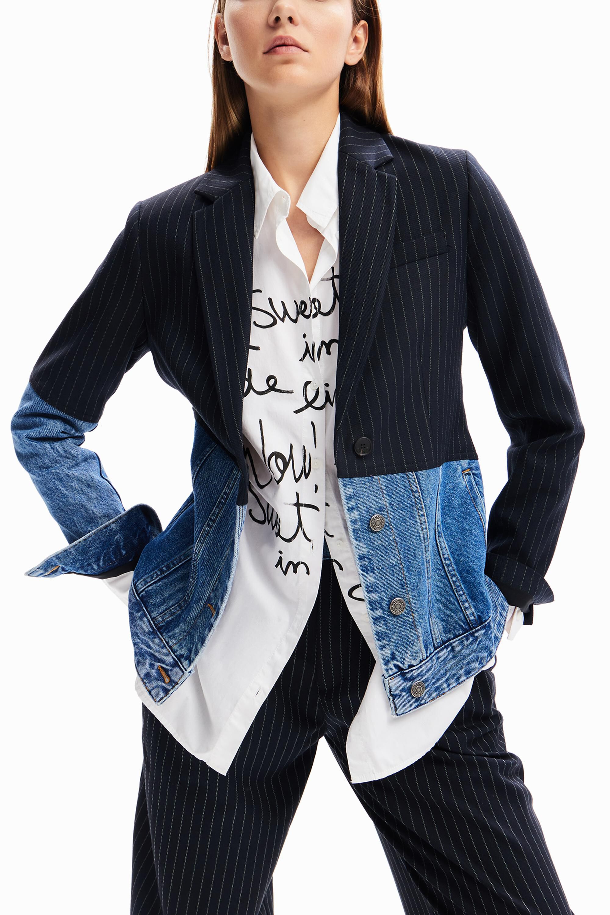 Desigual ハイブリッドテーラードジャケット Desigual 【Safari Online掲載】デニム×テーラードハイブリッド