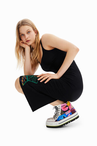 Sneakers altas plataforma collage | Desigual