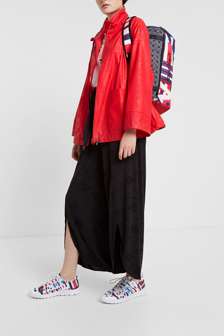 Parka imperméable fleurie à capuche | Desigual