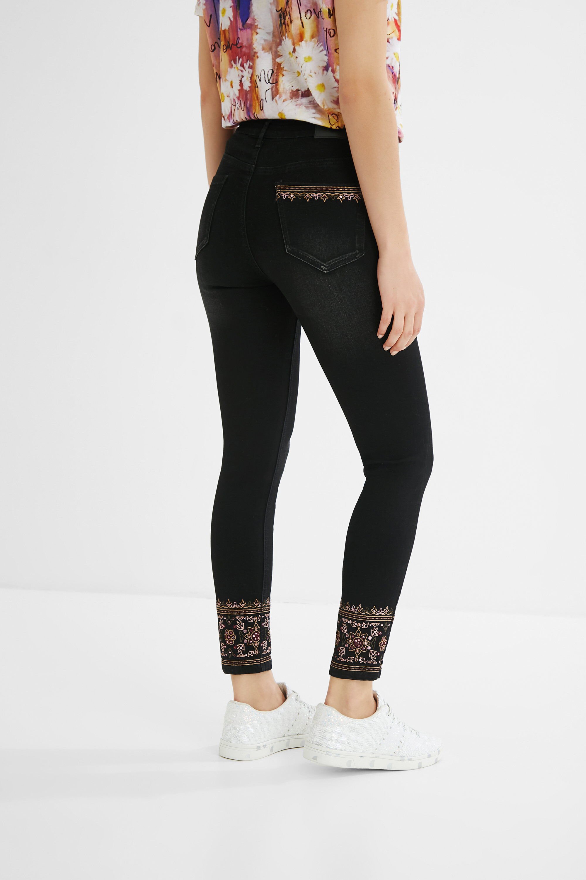 Skinny embroidered jeans Desigual