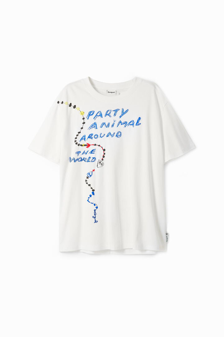 Short-sleeved Arty party animal t-shirt. | Desigual
