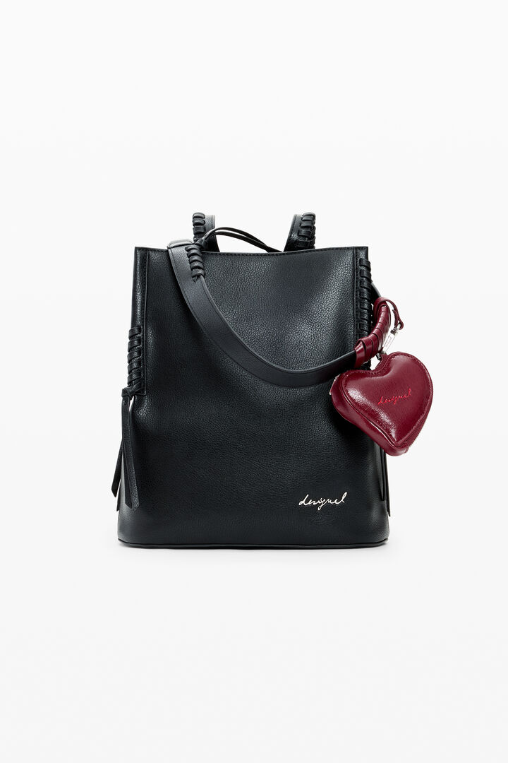 Mochila mediana charm corazón