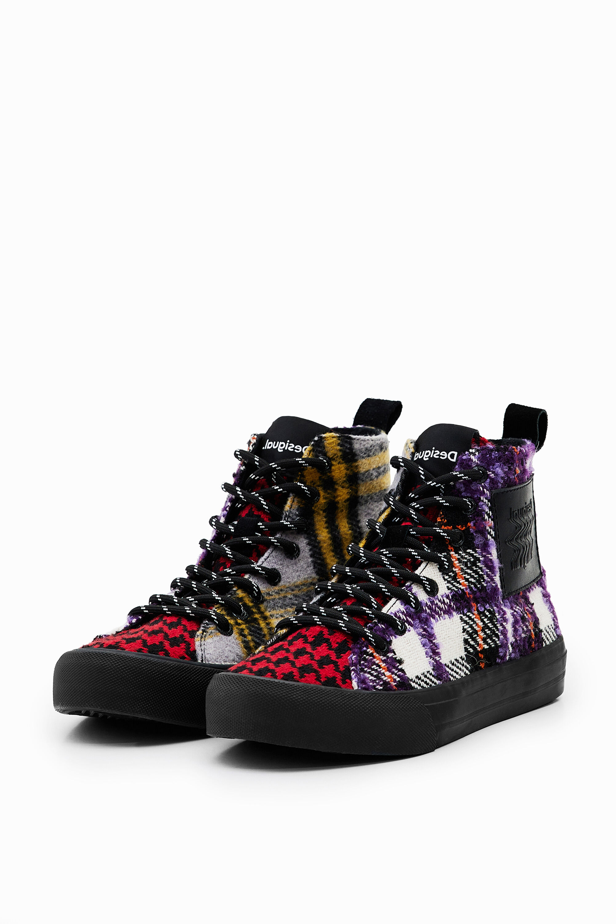 Tartan high top sneakers Desigual