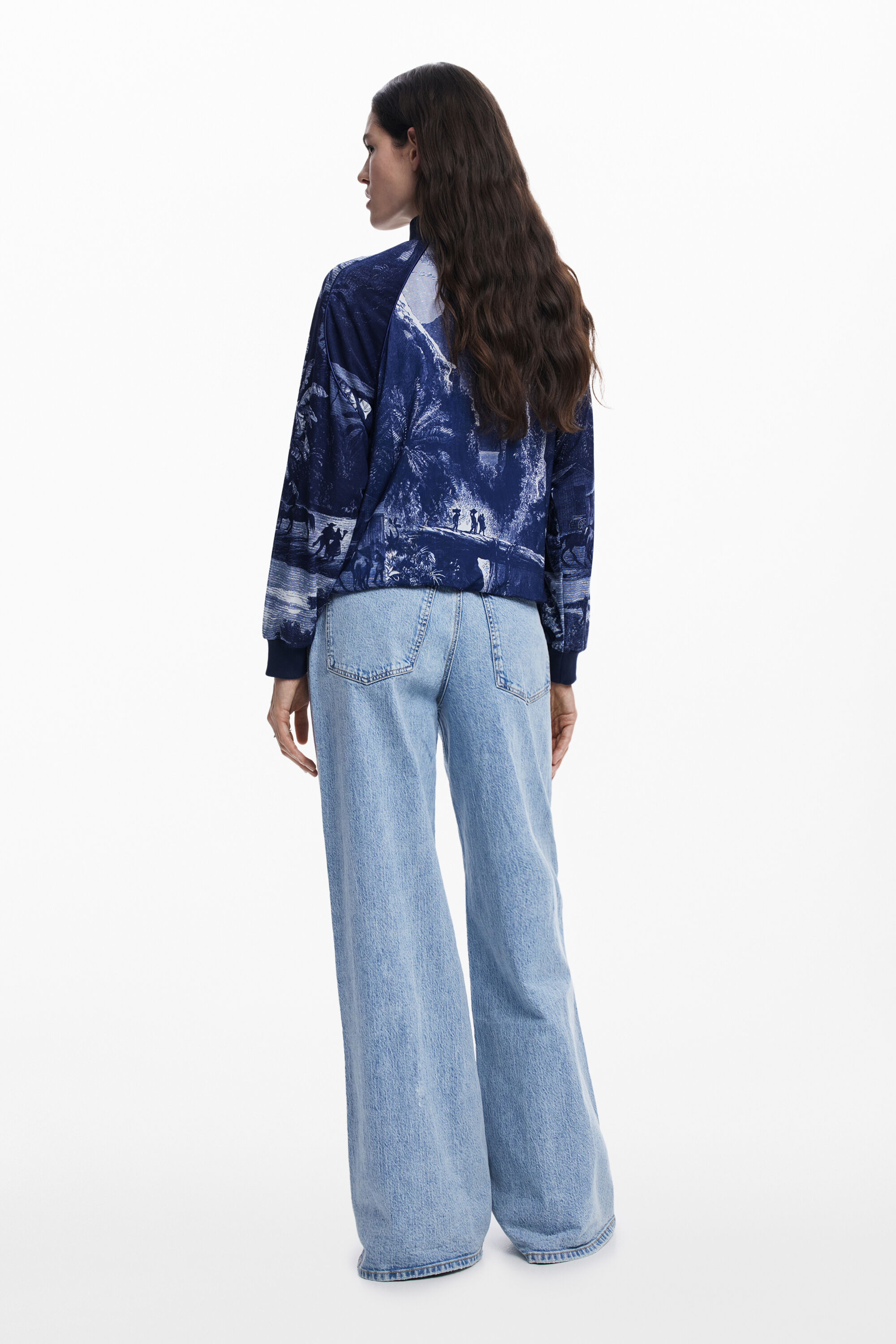 Desigual M.c. Lacroix Lithograph Sweatshirt In Blue