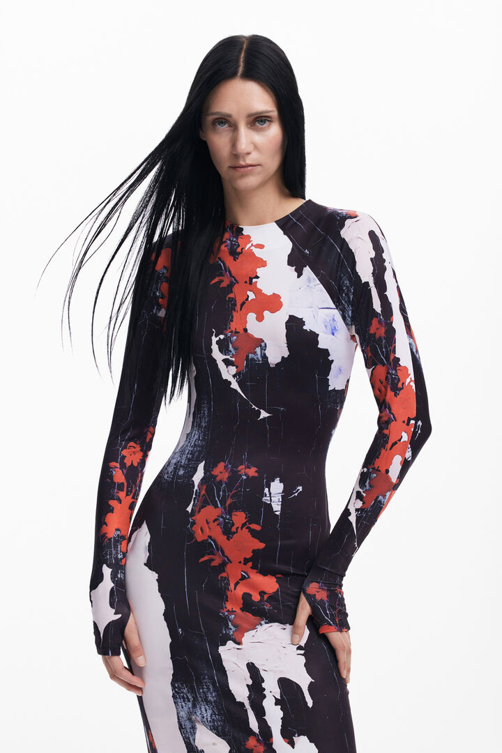 Vestido midi estampado Maitrepierre | Desigual