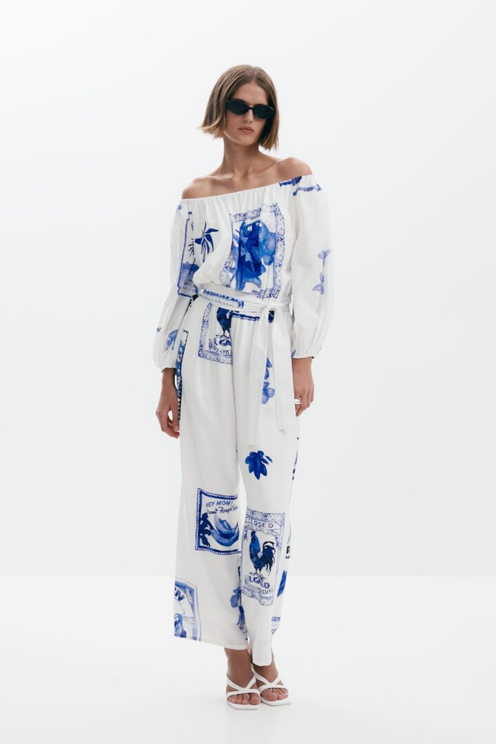 Postcard print jumpsuit | Desigual