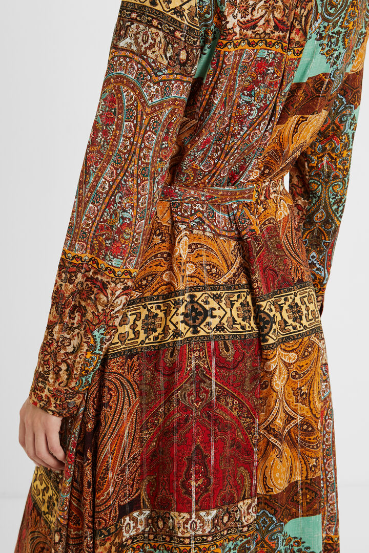 Shirt dress metallic print | Desigual