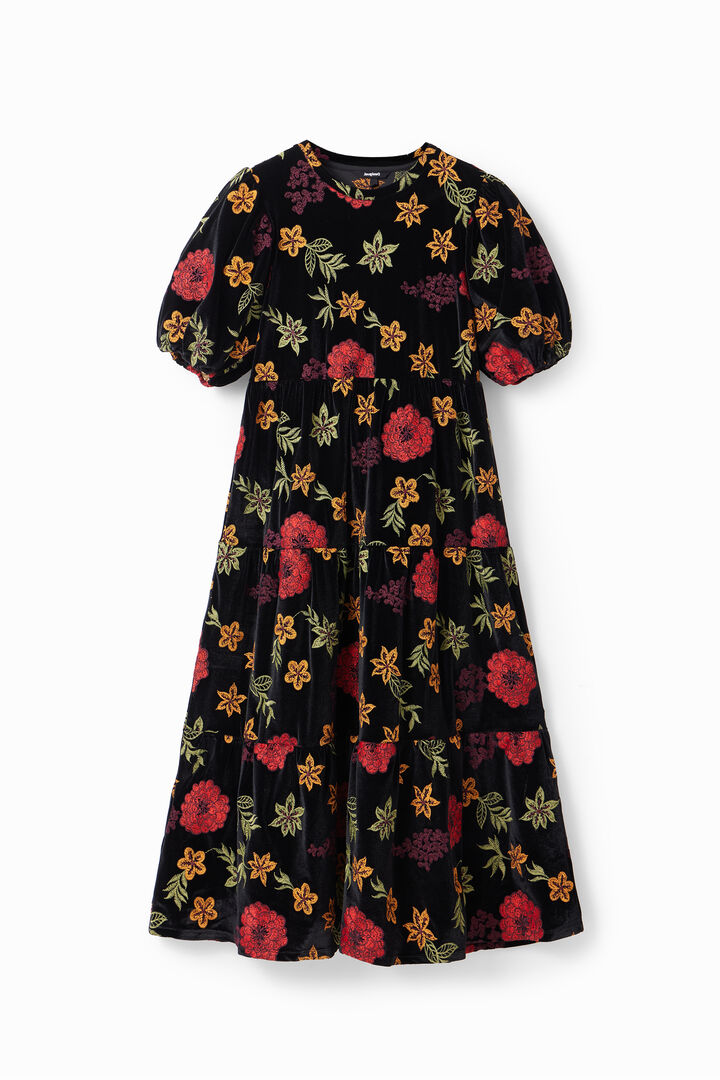 Robe midi évasée fleurie | Desigual