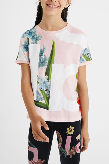 T-shirt floral logomania | Desigual