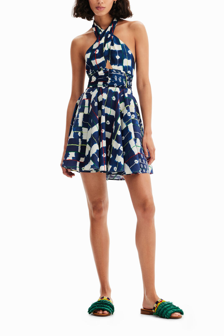 Stella Jean short halter dress | Desigual