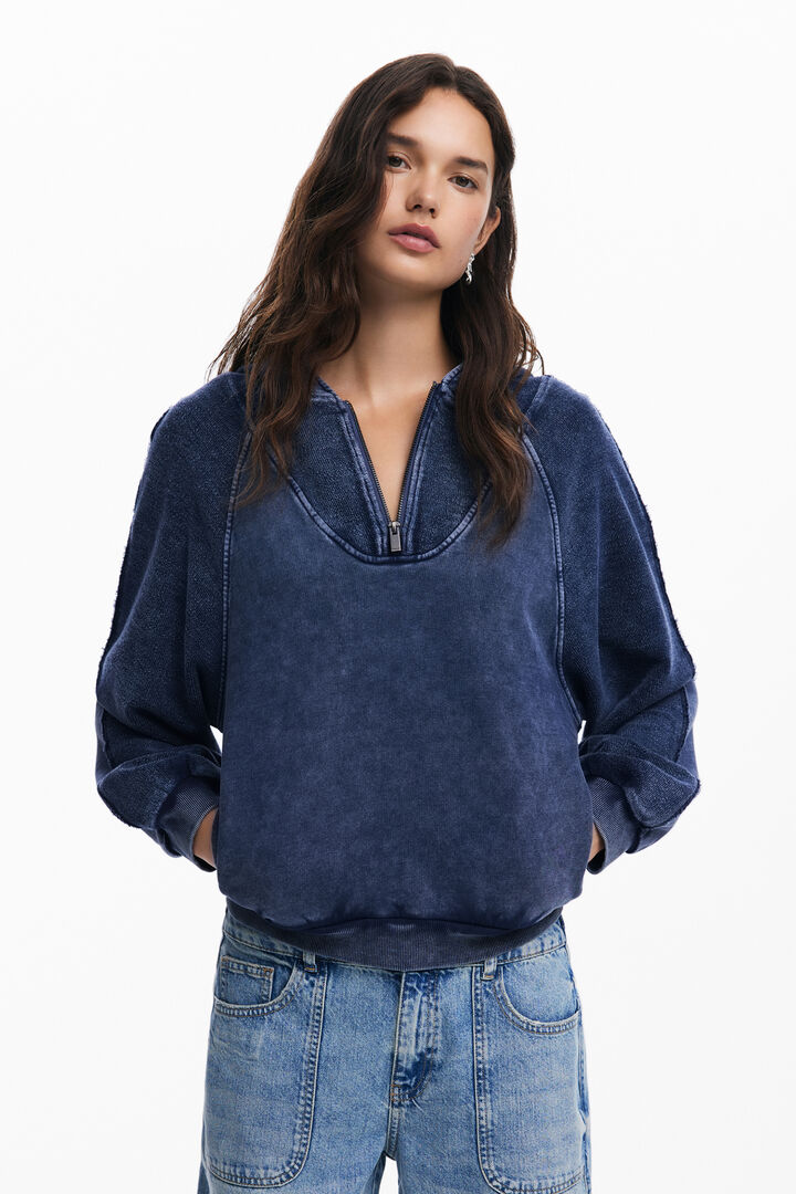 Washed effect hoodie | Desigual