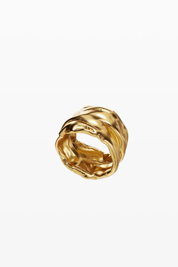 Wave ring gold-plated Zalio | Desigual