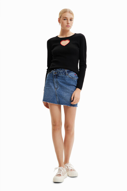 Maglia taglio cuore