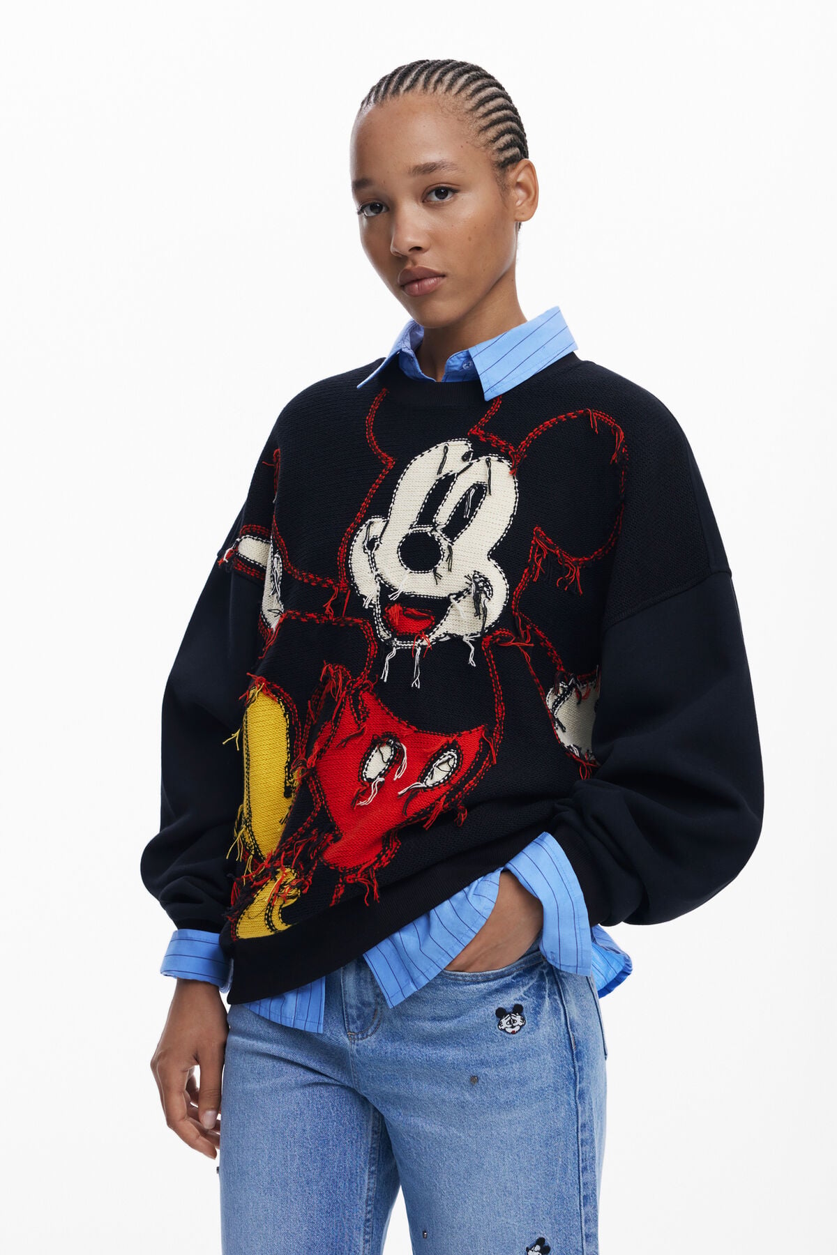 Desigual Mickey Mouse Pulli Damen Desigual Mickey Pullover Damen