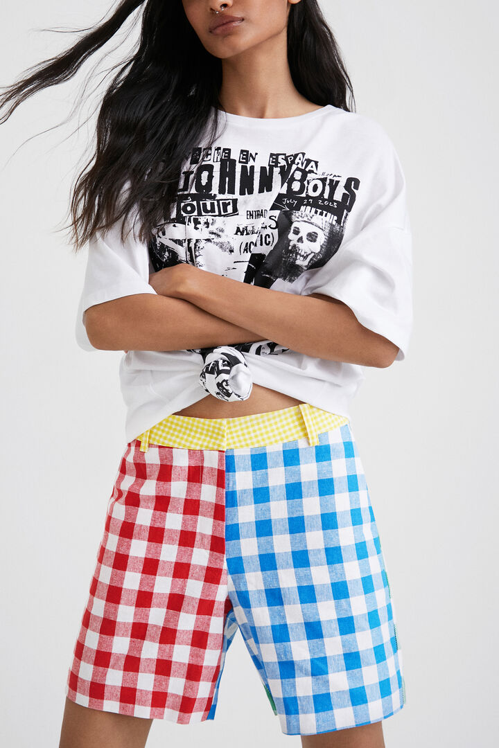 Pantalón corto cuadros Johnson Hartig | Desigual