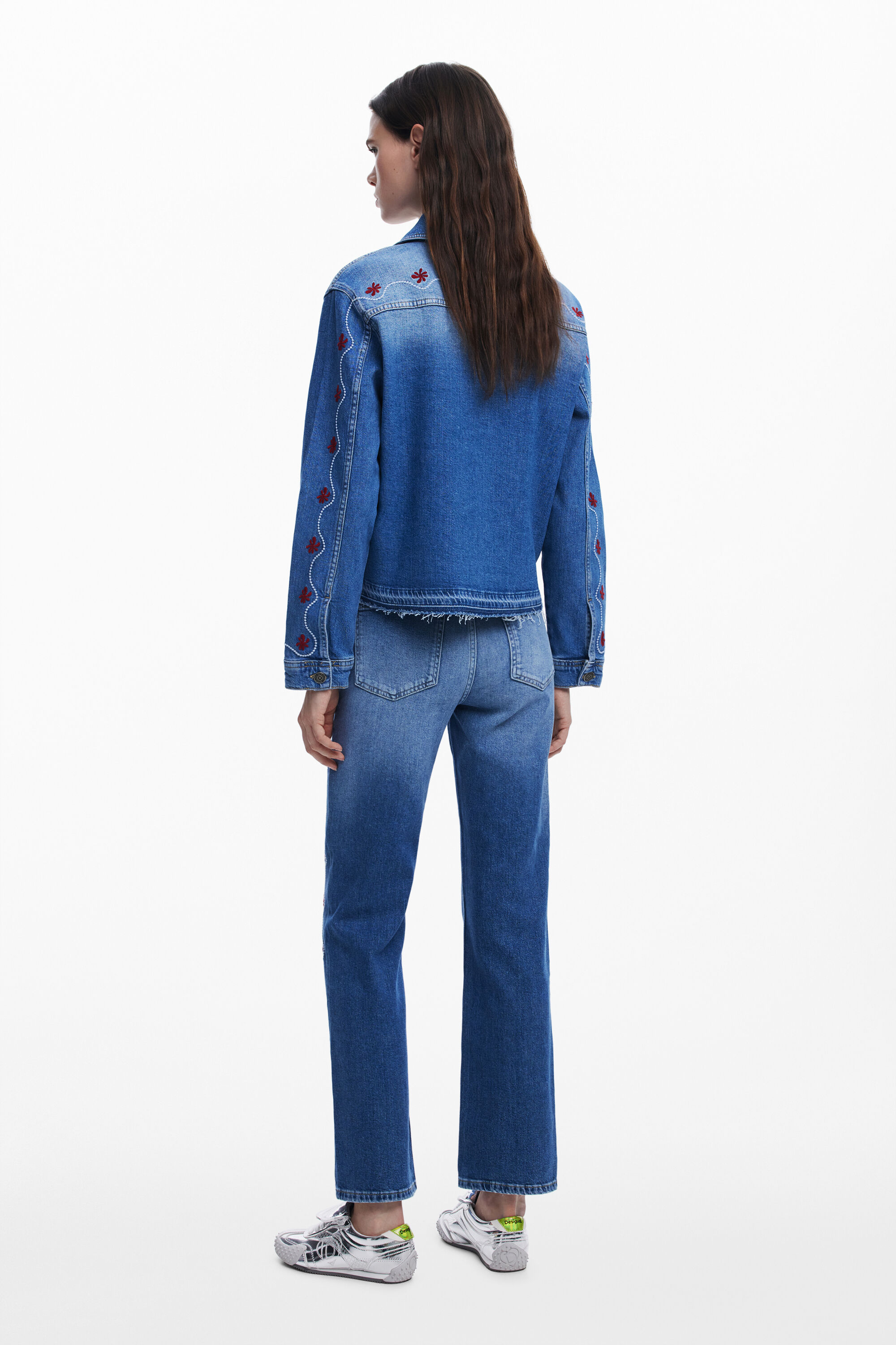 フラワーデニムジャケット 女性用 I Desigual.com