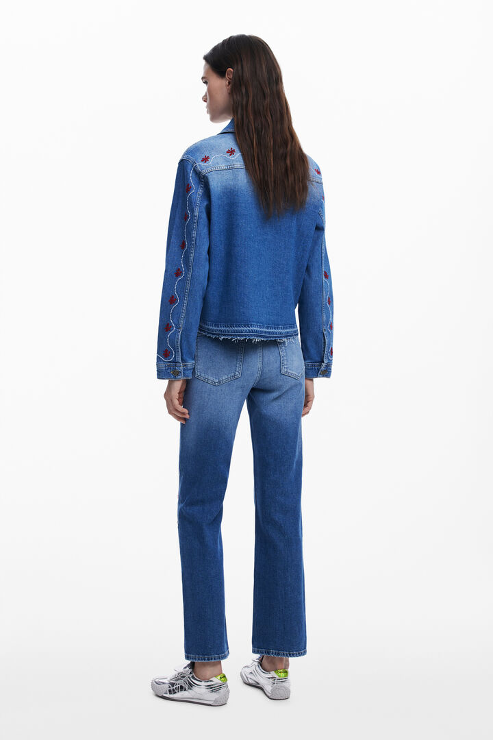 Cazadora denim flores | Desigual