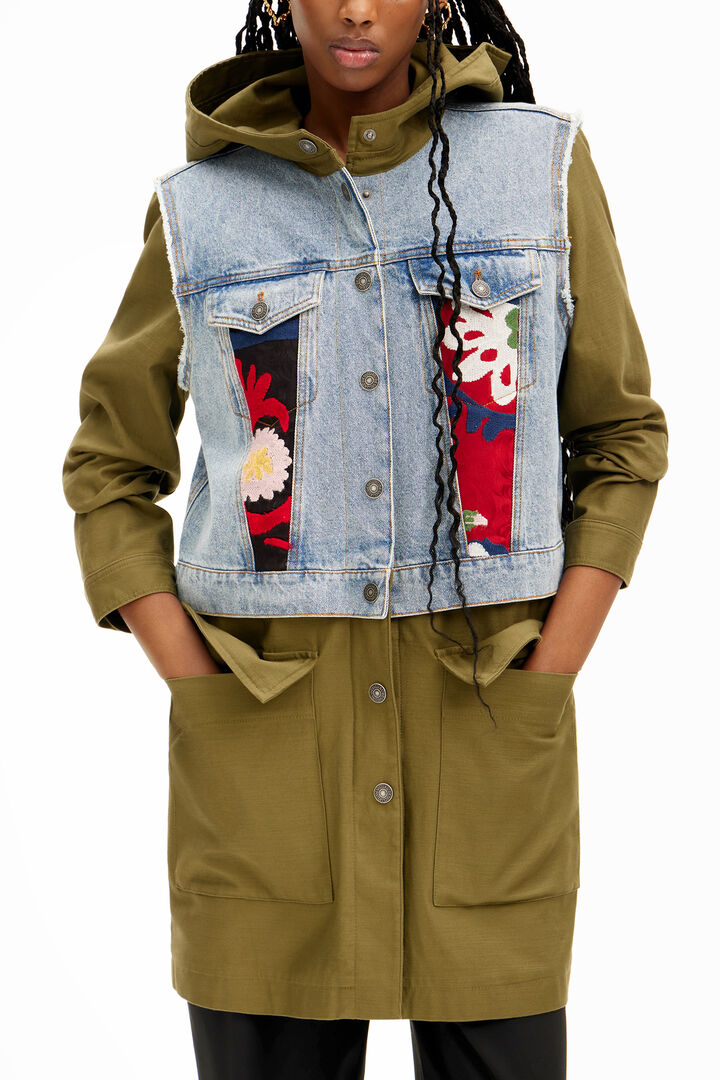 2-in-1 embroidered hybrid parka | Desigual