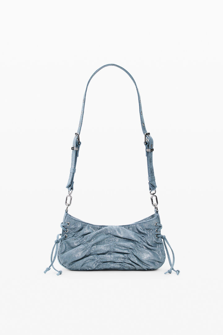 Kleine tas van denim met plooien