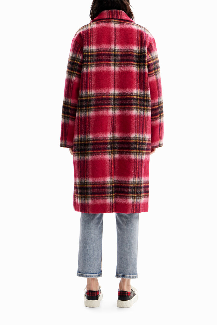 Plaid wool coat | Desigual
