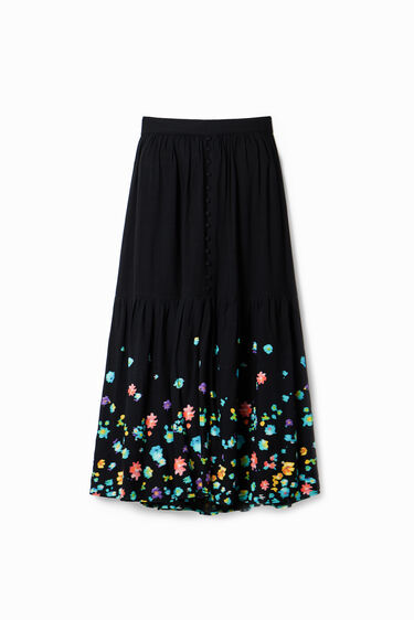Falda maxi flores | Desigual