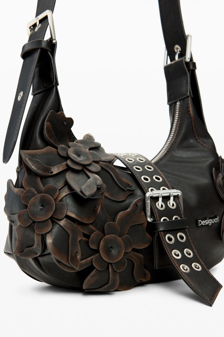 Bolso pequeño apliques flores | Desigual