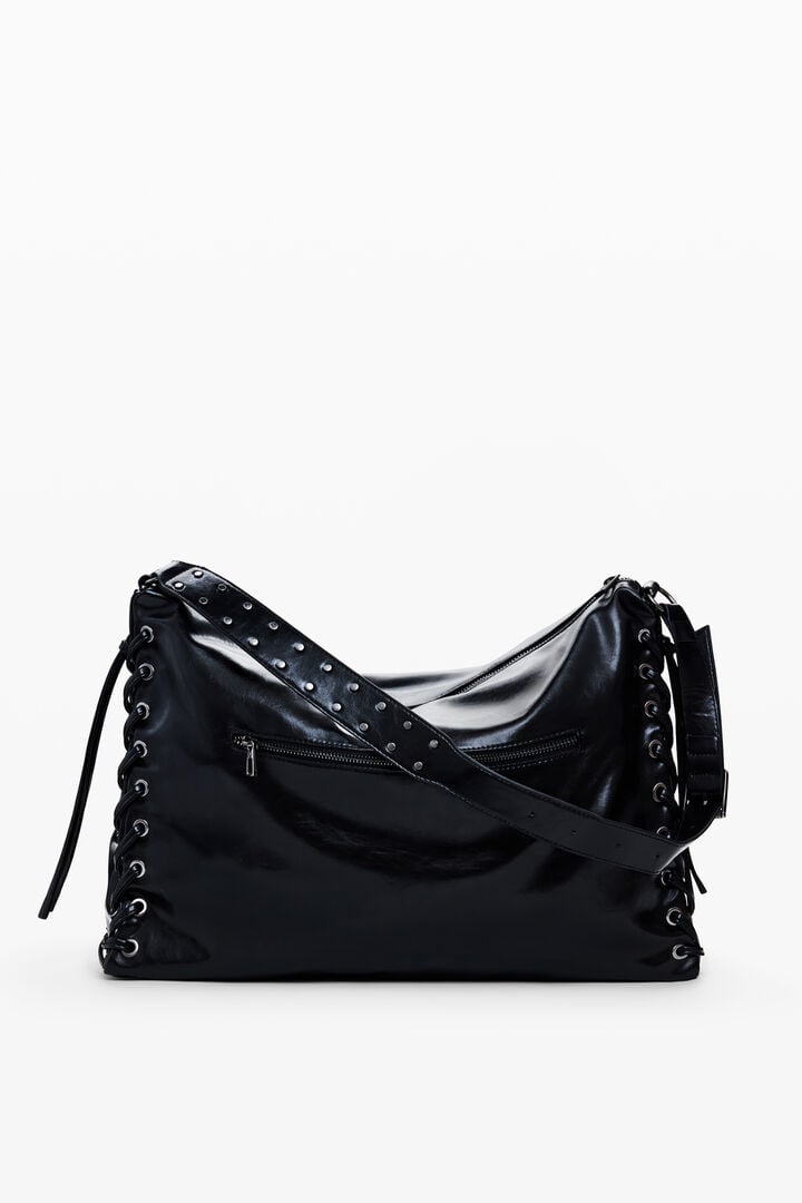 Large shiny braided bag | Desigual